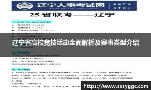 辽宁省高校竞技活动全面解析及赛事类型介绍