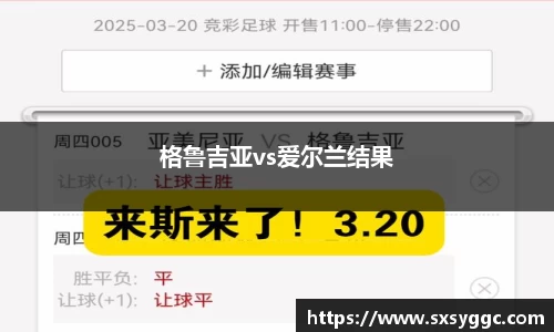 格鲁吉亚vs爱尔兰结果
