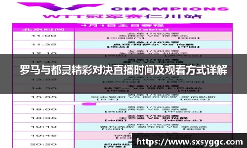 罗马与都灵精彩对决直播时间及观看方式详解