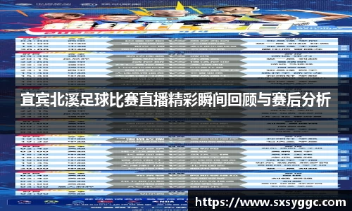 宜宾北溪足球比赛直播精彩瞬间回顾与赛后分析