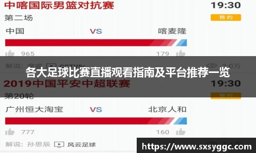 各大足球比赛直播观看指南及平台推荐一览